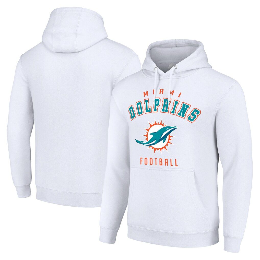 Men 2026 NFL Miami Dolphins White Hoodie hooded style 02